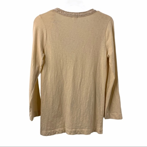 J. Crew Eggshell V Neck Long Sleeve Top - Picture 4 of 8